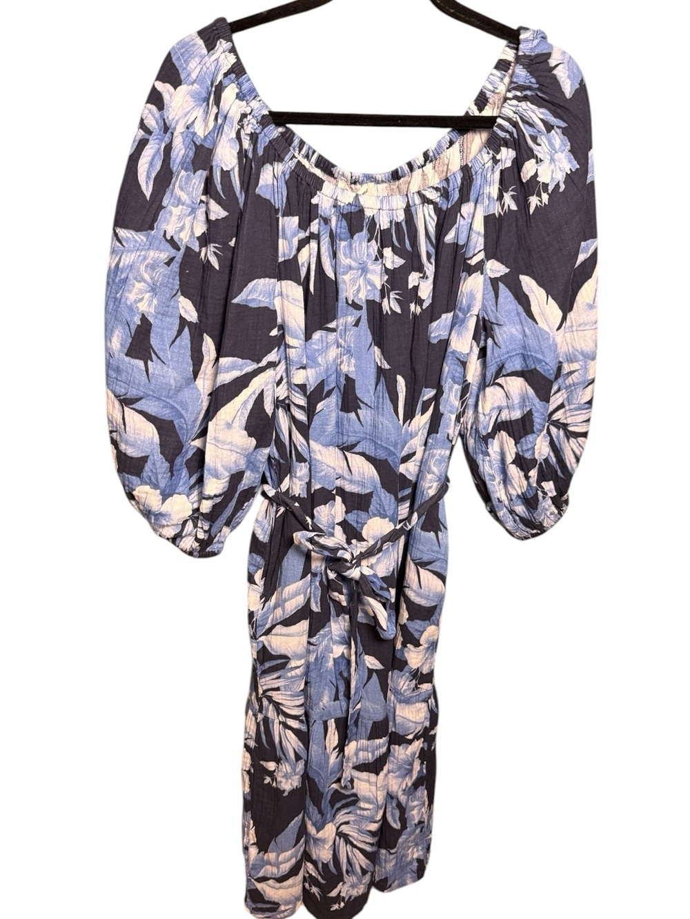 Tommy Bahama Daybreak Hibiscus Off The Shoulder Dress Size Large - Picture 3 of 12